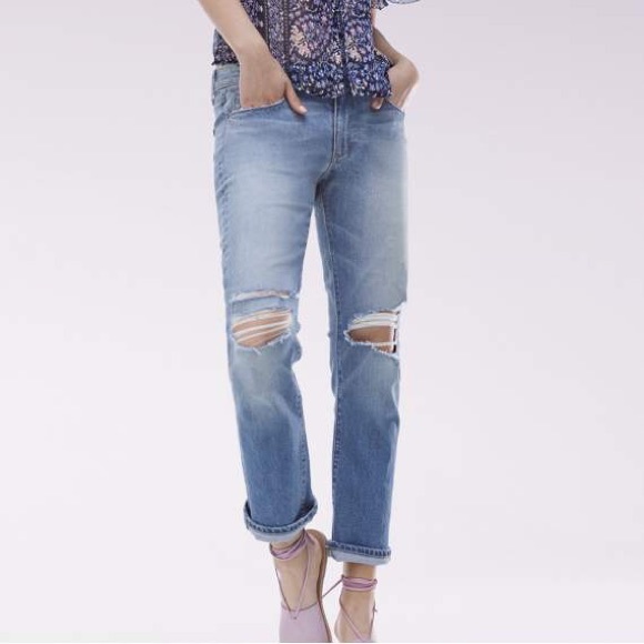 PAIGE Denim - NWOT Paige Brigitte Distressed Boyfriend Jeans 27